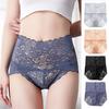 Women Panties High Waist Lace Thin Hollow Out See-through Flower Embroidery Elastic Soft Lady Underpants Underwear