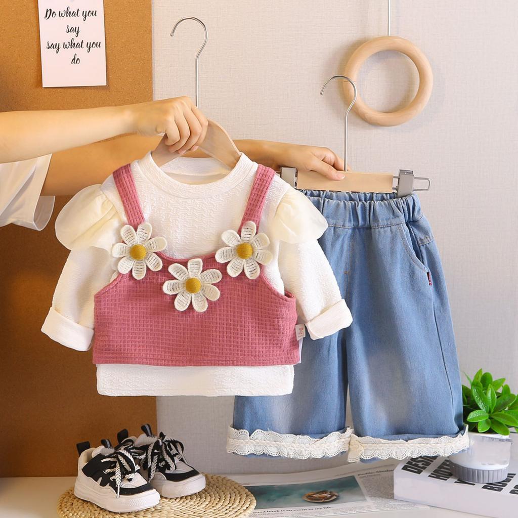 Kids Casual Long-Sleeve Set, Comfortable Daily Wear Outfits