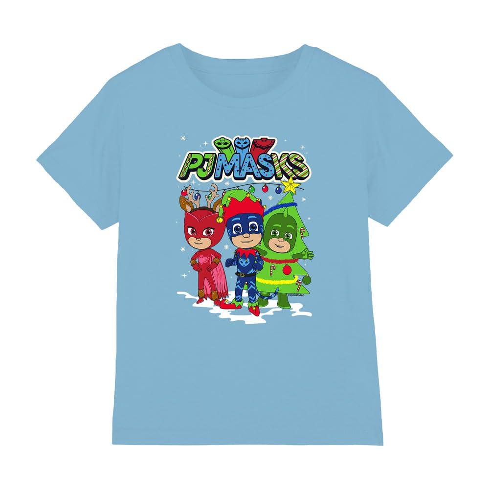 PJ Masks Childrens/Kids Catboy Owlette Gekko Heroes Christmas T-Shirt