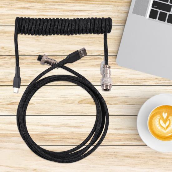 Механическая клавиатура кабель Plug-and-play Гибкий Очень длинный Яркий цвет Телескопический Не запутывающийся Type-C к USB