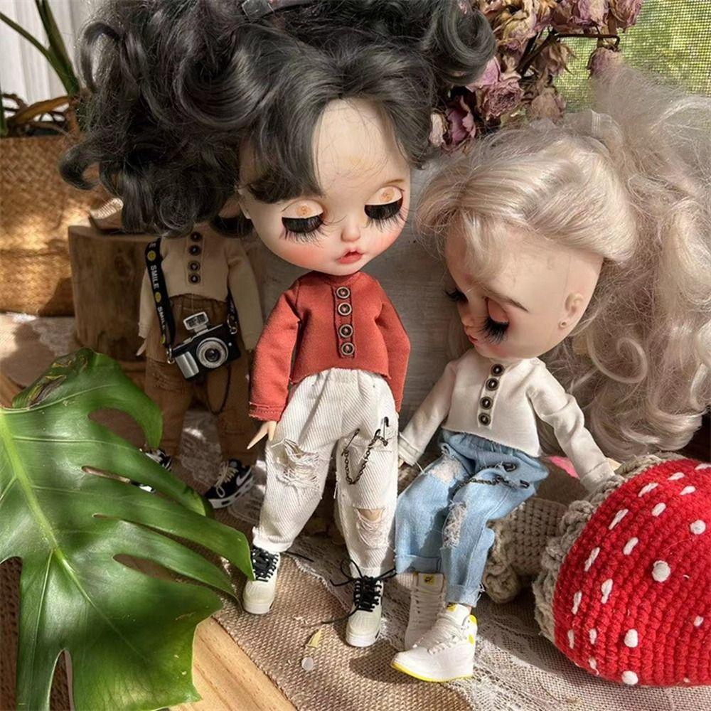 Милая повседневная верхняя модная одежда для кукол Obitsu 11, новые джинсовые брюки для кукол Blythe для кукол OB22 OB24