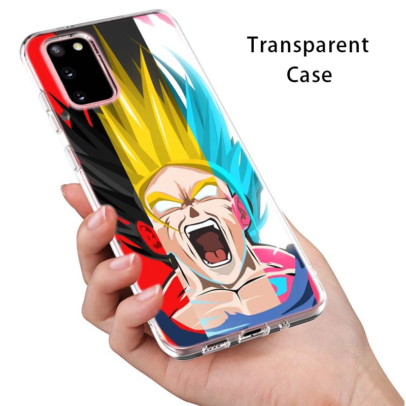 Dragonball Z Saiyan Transparent Silicone Cover For Samsung Galaxy S22 Pro S21 S20 FE Ultra S10 S10E Lite S9 Plus Phone Case