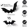 Coogam Halloween 3D Bats Decoration, 60PCS 4 Sizes Realistic PVC Scary Bats Window Decal Wall Stickers for DIY Home Bathroom Indoor Hallowmas