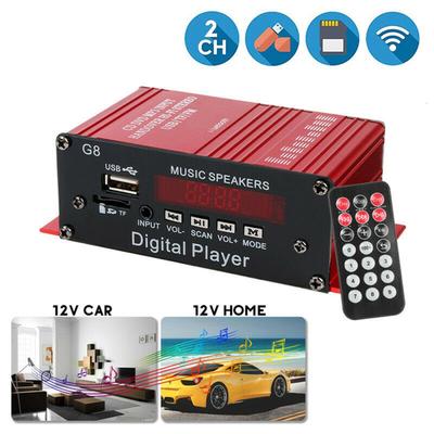 G8 Автомобильный DC 12В 200Вт 4-канальный Hi-Fi Аудио Цифровой Усилитель Мощности Плеер Стерео bluetooth AUX USB/TF/FM MP3 с Пультом Дистанционного Управления