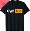 Gym Hub Смешная Милая Взрослая Прикольная Тренировочная Футболка для Зала Фитнеса Унисекс Летняя Уличная Одежда Топы Печать на Хлопке Унисекс Одежда для Мужчин
