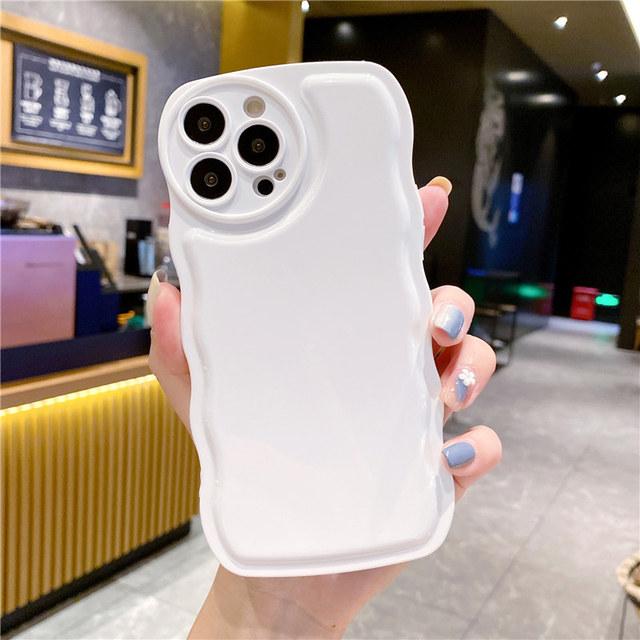 Защита объектива, прозрачный волнистый чехол для телефона Iphone 13 11 12 Pro Max Xs Max Xr X Xs, противоударный бампер, прозрачная задняя крышка