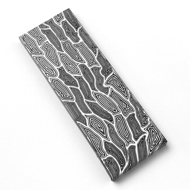 5 Colors 130X45X5MM Damascus Pattern Knife Tools Handle Scale DIY Making G10 Composite Material Material Board Plate