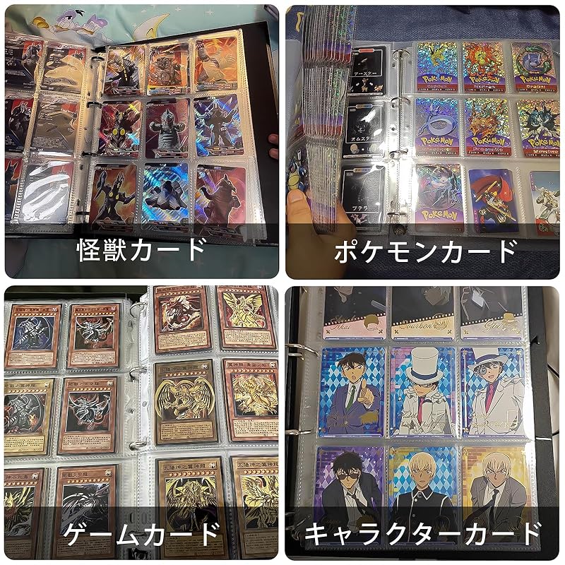 FINGOO Коллекционная картотека, 9 карманов/60 листов, сменные листы с обеих сторон, прозрачные, большой емкости, совместимы с 2 отверстиями, 3 отверстиями и