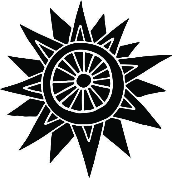 Printtoo Sun Pattern Square Crafting Block Diary Card Деревянная резиновая печать-2 x 2