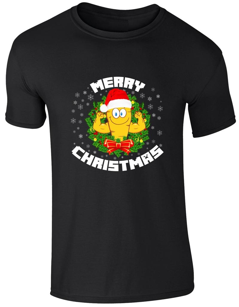 Merry Christmas Funny Gym Carrot Tshirt Funny Cardio Corn Xmas Unisex Tee Top