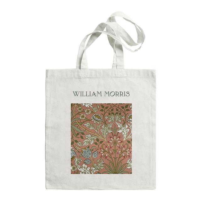 Сумка-тоут для покупок, винтажная сумка с листьями и цветами, Уильям Моррис, многоразовая сумка на плечо, складная модная холщовая сумка для покупок большой вместимости