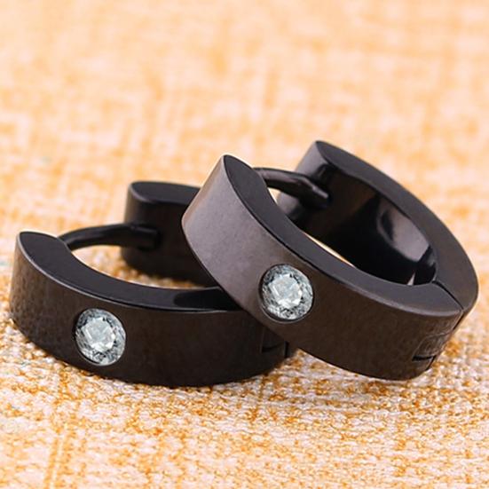 1 шт. мужские серьги-гвоздики однотонные в стиле панк разных форм в готическом стиле