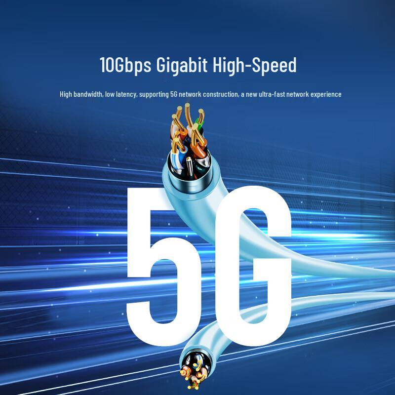 SAMZHE Cat6A Double Shielded Pure Copper Ethernet Cable