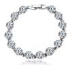 Теннисный браслет с покрытием из белого золота 18 карат для женщин, 8 мм, циркон, римский браслет, женский подарок, 6,5 дюймов, 16,5 см /