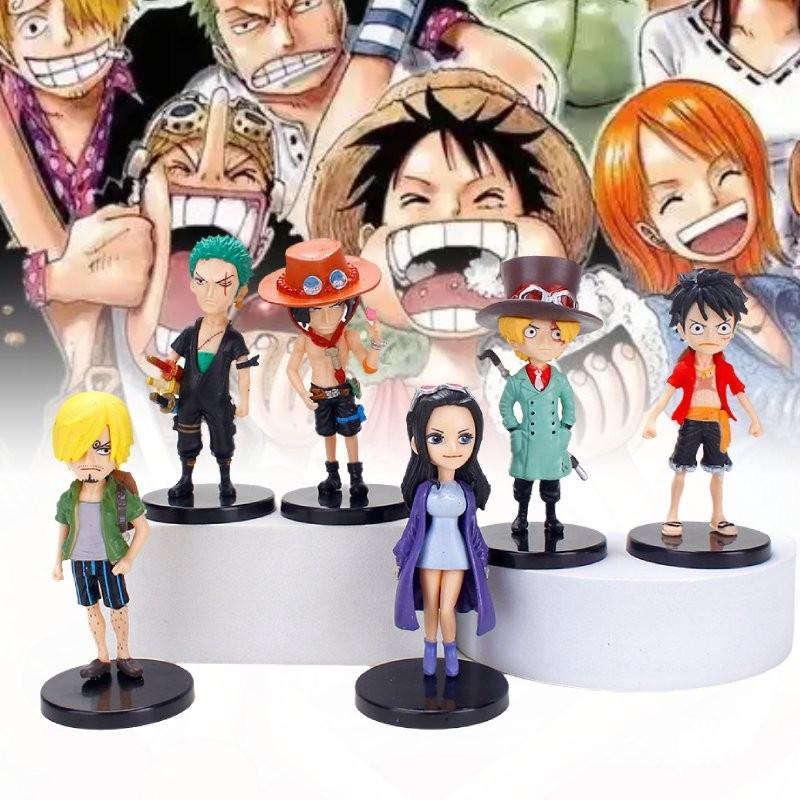 Vibrant Cartoon Anime Pvc Action Figures Set Featuring Luffy Ace Sanji Robin Toys