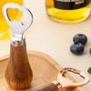 HOMZY 1 шт. Открывалка для пивных бутылок Ручка из массива дерева Нержавеющая сталь Открывалка для бутылок для домашнего использования