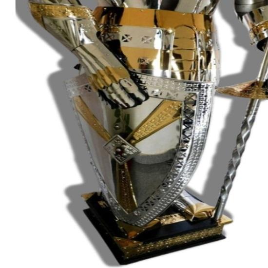 Средневековый рыцарский доспех, цельная сталь высотой 182,88 см, с полной подставкой, полированная отделка для домашнего декора, лучший подарок для него