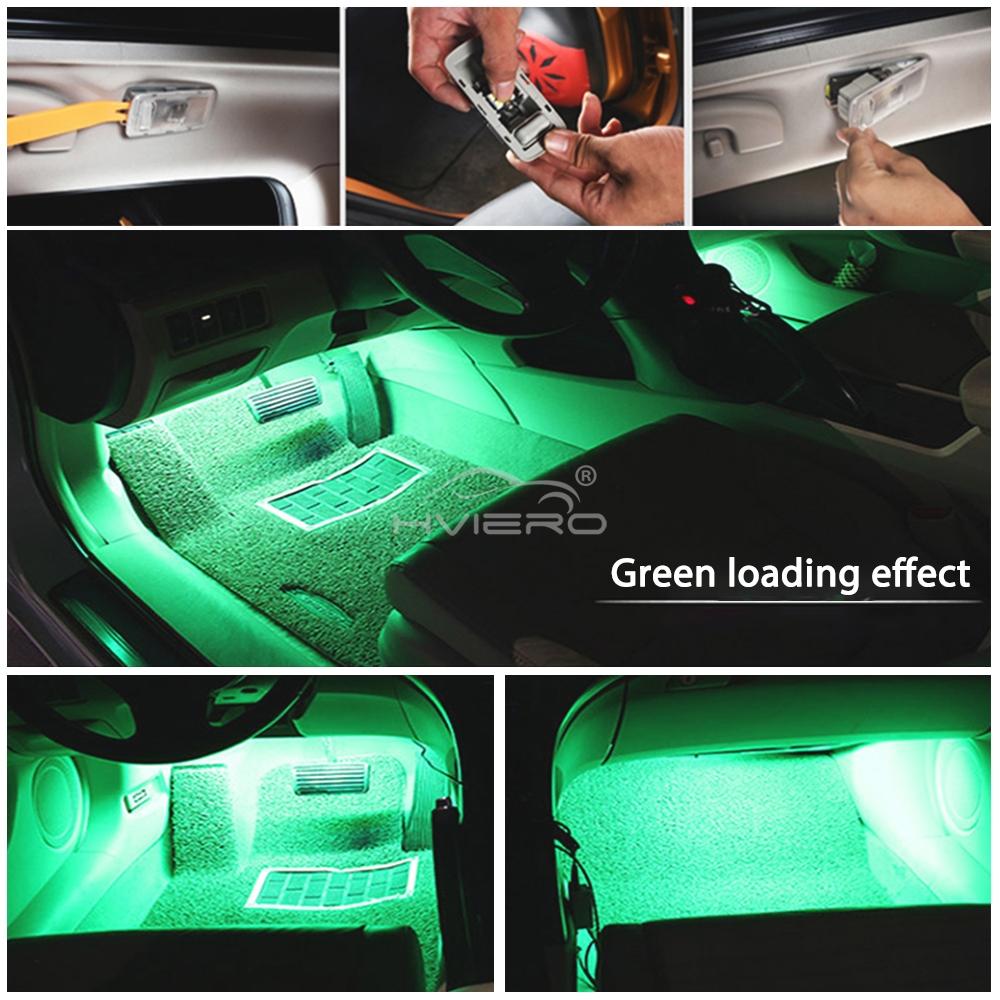 2pcs Car Led T10 5050 12/15/24/36SMD Interior Wedge RGB Panel Reading Lights Dome Auto Festoon BA9S Adapter License Plate Lamp