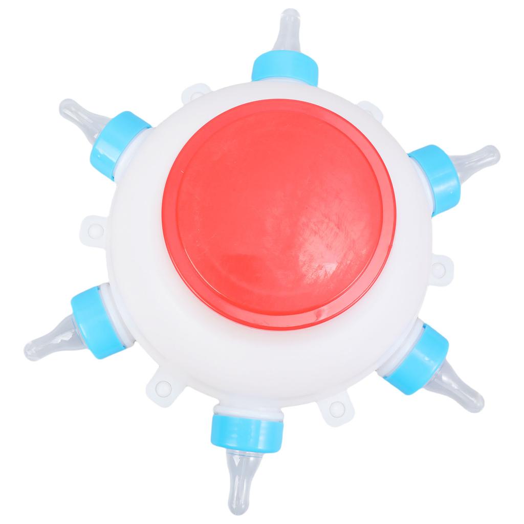 6-ти ниппельная подвесная кормушка-бутылка для ягнят, телят, поросят, прочный инструмент для кормления нескольких животных, оборудование для поения на ферме