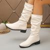 Fashion Heeled Women Elegant Fashion Long Boots 2025 Winter New Trends Woman Shoes Designer Classical Chelsea Mid Boots Dress Zapatillas