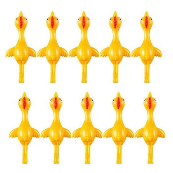 10 шт. рогаток, игрушка-палец-цыпленок для детей, забавные мини-летающие резиновые утки, призы для класса, забавные наполнители для чулок, наполнители для пакетов с подарками, наполнители для пиньяты, для вечеринки