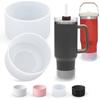 1PCS 7.5cmx4.5cm Candy Color Silicone Candy Color Cup Protective Sleeve Cushion For 40oz Tumbler With Handle & 20oz 30oz