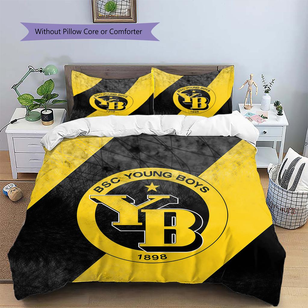 BSC Young Boys Pattern Bedding Quilt Set Home Decoration Gift (1 * duvet cover + 2 * pillowcase without core)