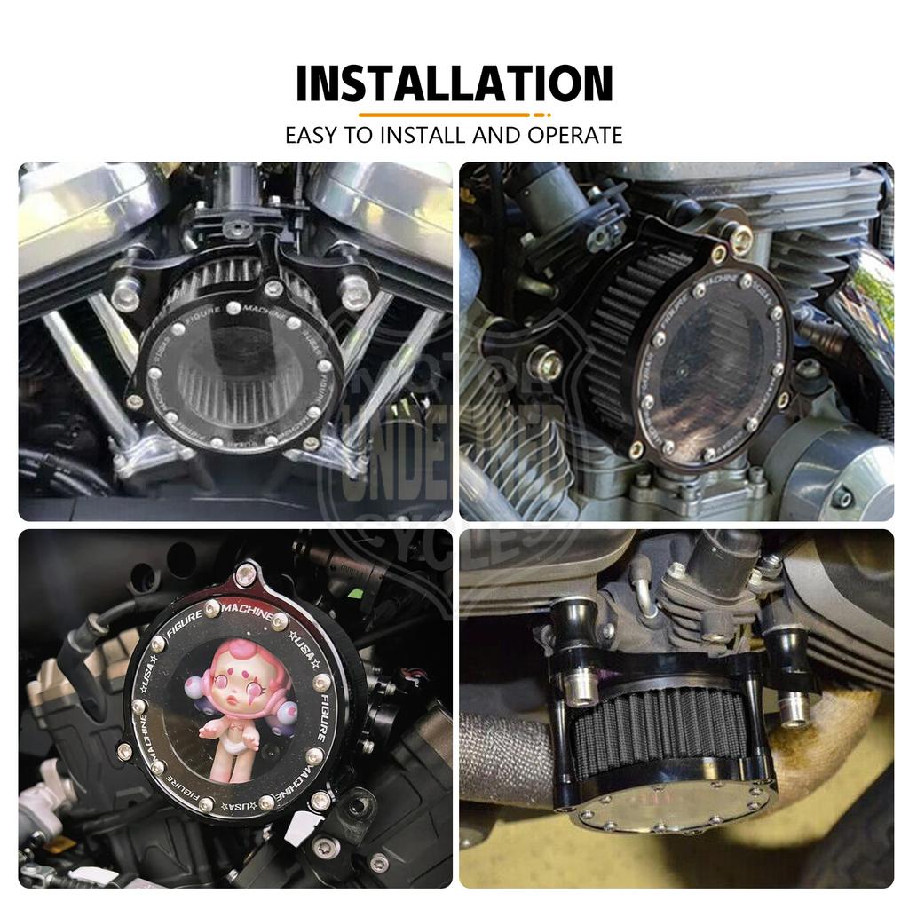 Motorcycle Air Filter Intake Cleaner System Kit For Harley Touring Road King Ultra Limited Dyna Super Glide Softail Night Train
