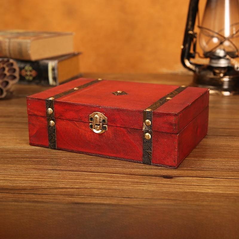 Luxury Wooden Organizer Box With Lock For Desk Storage And Living Room Decor