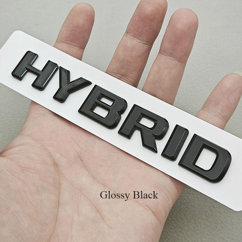 3D ABS Car Letters Logo HYBRID Sticker Side Fender Badge Rear Trunk Emblem For Mercedes Benz S Class C300 E300 GLE350 GLC300
