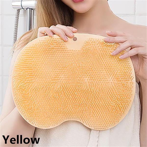 Силиконовый массажный коврик для душа, нескользящая подушечка для мытья ног, отшелушивающая подушечка для ног для ванной комнаты, щетка для массажа спины с присоской, подушечка для массажной щетки для ванны