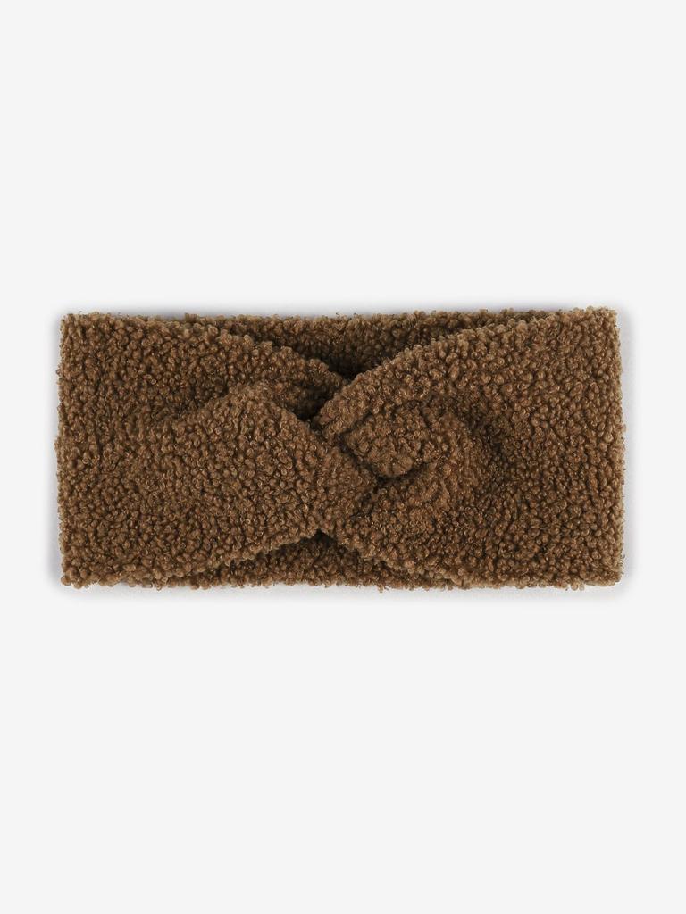 Широкая повязка на голову из плюша тедди с перекрещенными полосками - Однотонный плюшевый аксессуар для волос для йоги и умывания лица.