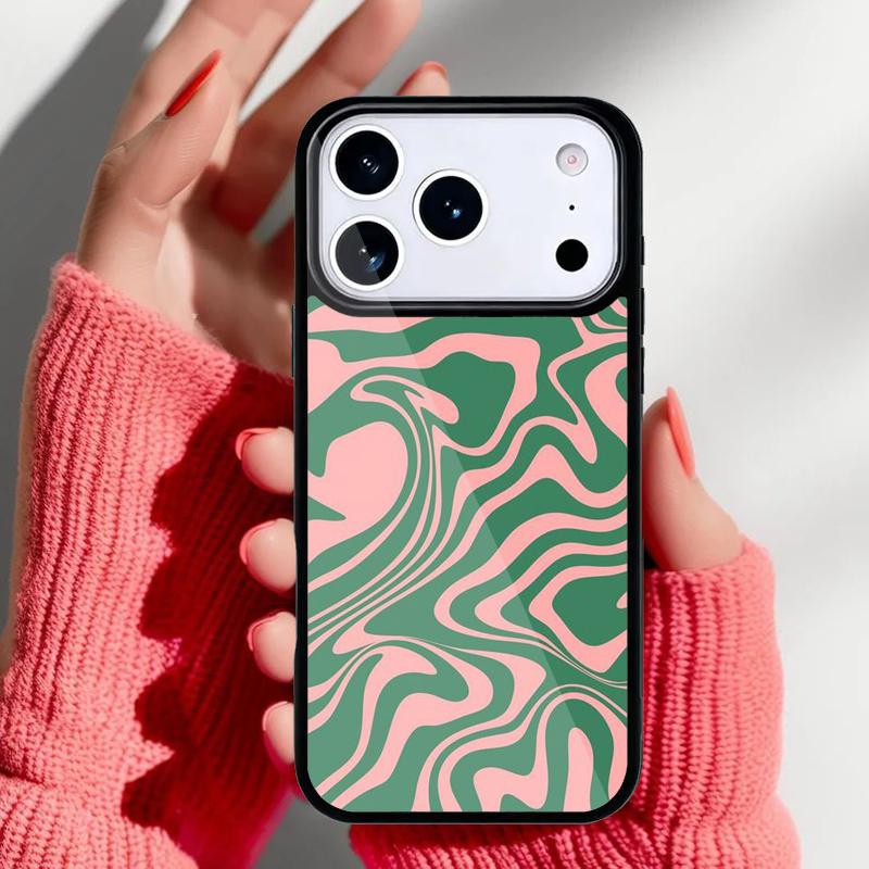 Чехол-накладка для телефона с абстрактным узором «Жидкий вихрь» для iPhone 17 16 15 14 13 Pro Max Задняя крышка для 12 11 Pro Coque