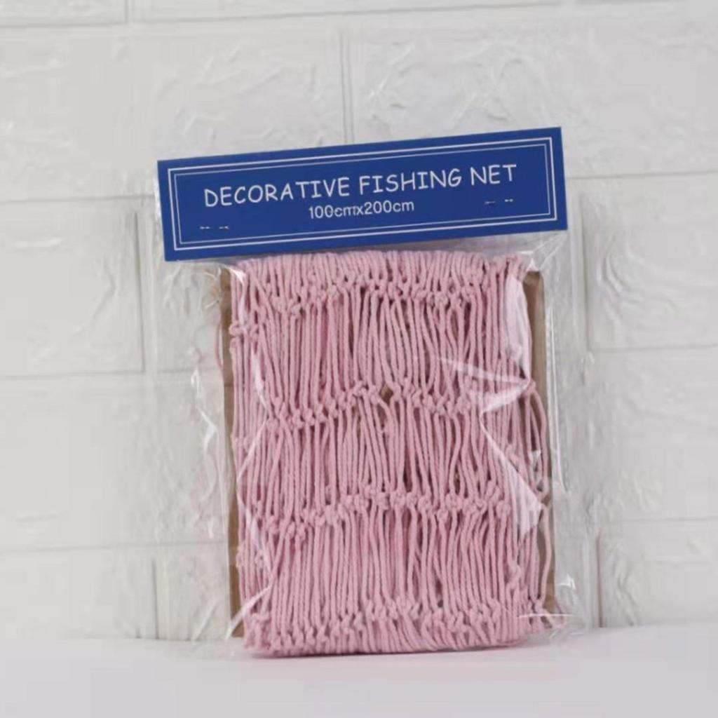 Прибрежное очарование Хлопковая рыболовная сеть Декорация Морской настенный арт для гостиной и спальни 59x79 дюймов