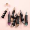 2 в 1 Пуля Перламутровые Тени для век Карандаш-заостренная подводка для глаз Карамельно-коричневый Черный Тени для век Макияж Шелковистые Гладкие Водостойкие Стойкие Тени для век