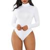 Women’s Bodysuit Turtleneck Long Sleeve Body Shaper Stretchy Romper Basic Bodycon Jumpsuit