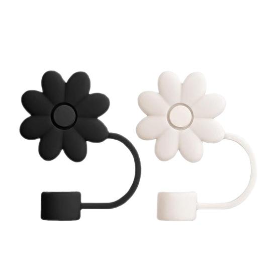 Соломенный чехол с цветами, пищевой силикон, многоразовый пыленепроницаемый стакан, стакан для соломы, заглушка, Топпер, защитная чашка, аксессуары