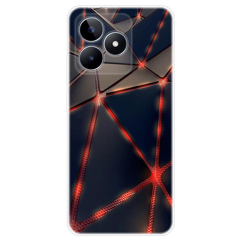 Для Realme C51 Корпус Окрашенная задняя крышка из ТПУ Мягкий силиконовый чехол Realme C51