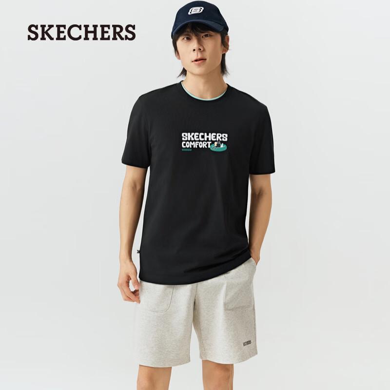 Skechers Унисекс охлаждающая дышащая вязаная футболка с коротким рукавом