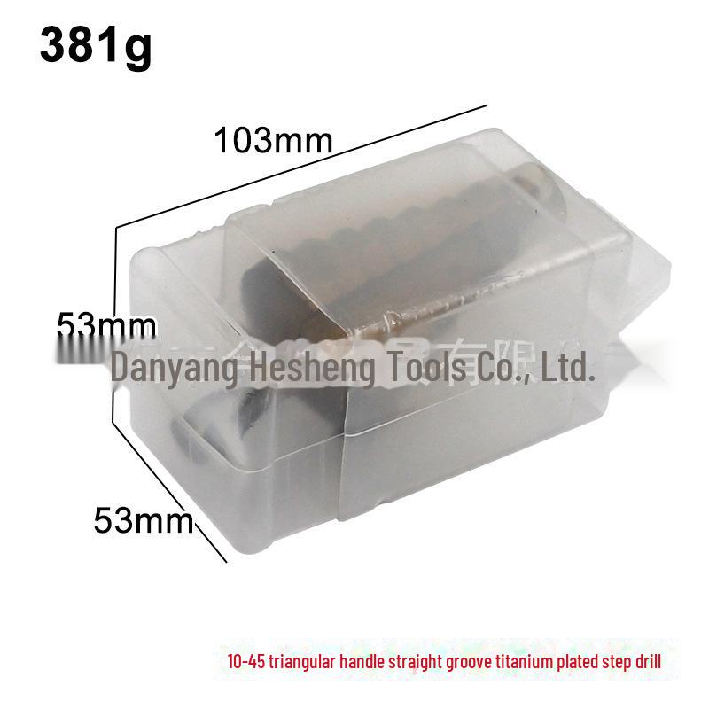 Titanium-Plated Nitrided Step Drill, 10-45mm, Large Size Pagoda Drill for Electric Drills