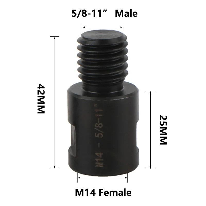 Адаптер для УШМ M10-M14, Преобразователь для сверла и полировальной машины 5/8-11 на M14.