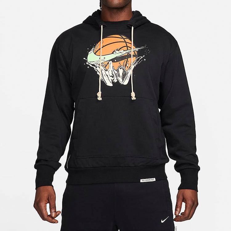 Nike Dri-FIT Standard Issue Color Block Logo Printed Hoodie Men Hoodie Black FB7137-010