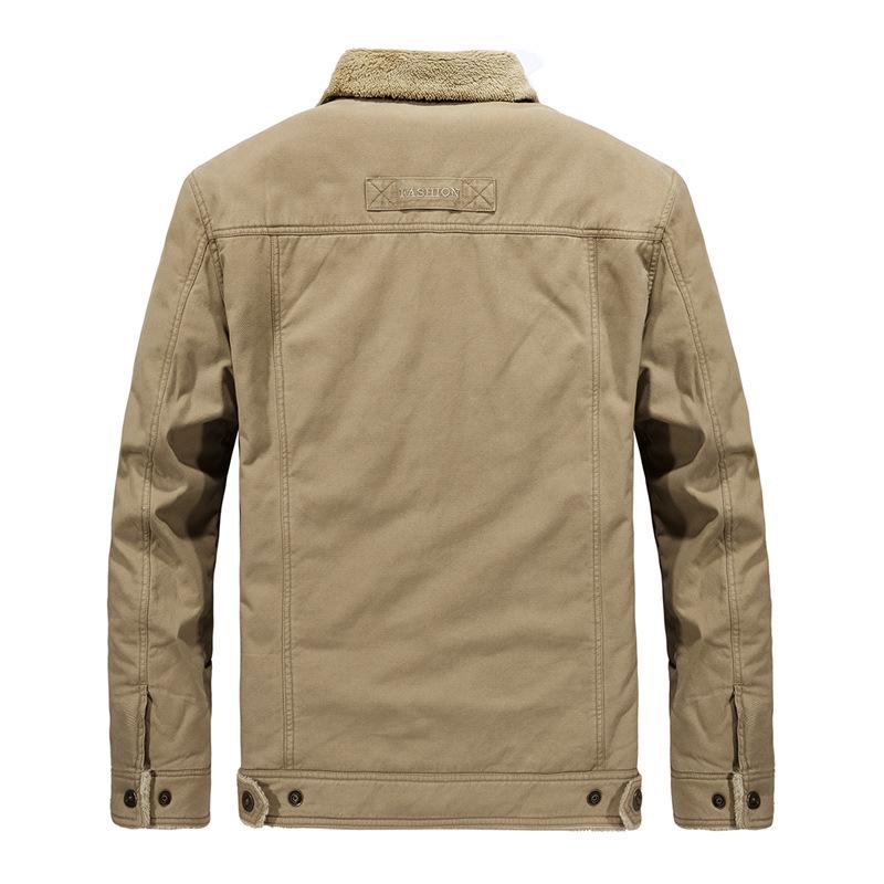 Зимняя флисовая джинсовая куртка мужская хлопковая куртка мужская свободная утолщенная куртка из овечьего флиса