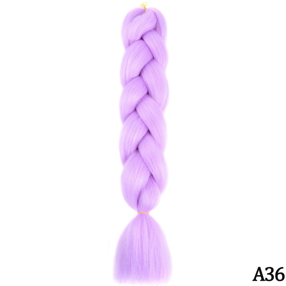 Jumbo Braid 24 дюйма Синтетические плетения волос Ombre Jumbo Наращивание волос для женщин DIY Косы для волос Розовый Фиолетовый Желтый Серый