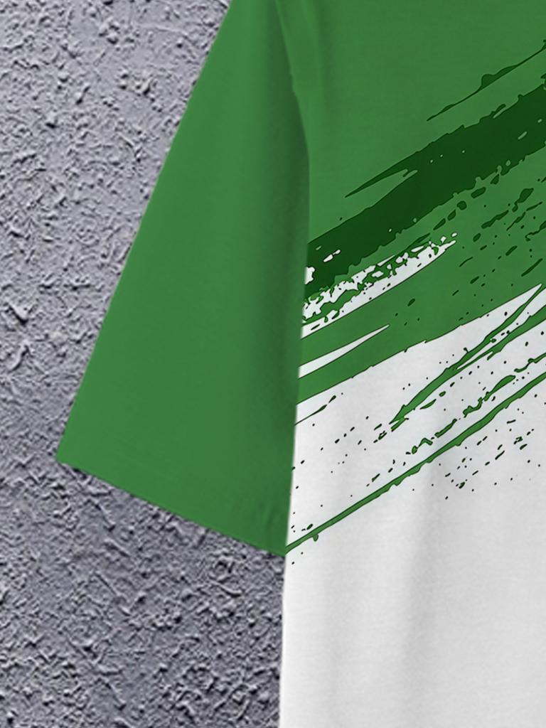 Men's Round Neck 3D Printed Italy Flag Design T-Shirt – Casual Fashion Summer Breathable Outdoor Sport Top, Perfect for Running, Gym, Daily Wear &