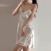 Ladies Strap Lace Crochet Cutout Teddy Lingerie Embroidery Underwear