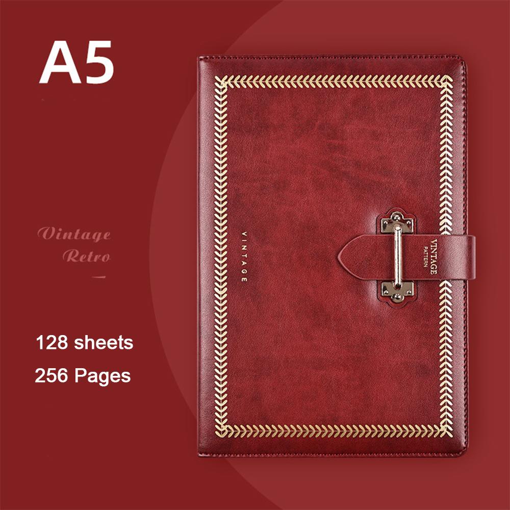 (Логотип можно выгравировать) Кожаная пряжка для блокнота А5, блокнот на руку, утолщенный студенческий дневник, блокнот, записная книжка, сменные внутренние страницы.