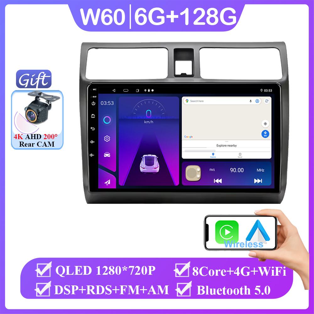 Android 14 For Suzuki Swift 2003-2010 Auto Radio Stereo Android Auto Carplay Multimedia Video Player Navigation No 2din DVD BT