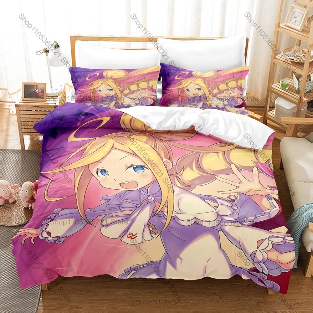 Cute Beatrice Re:ZERO Kpop Bedding Set 3D Printed Duvet Cover Set Single Twin Full Queen King Size Bed Linen For Fans Gift
