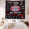 Fc Bayern Mnchen Wall Decor Tapestry Art For Pet Memorial Birthdaywedding Party Backdrop Family Gift